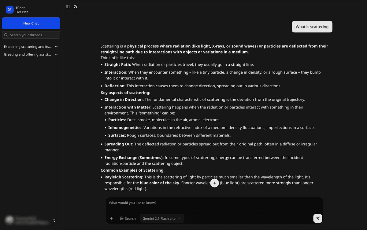 TChat Sample Interface